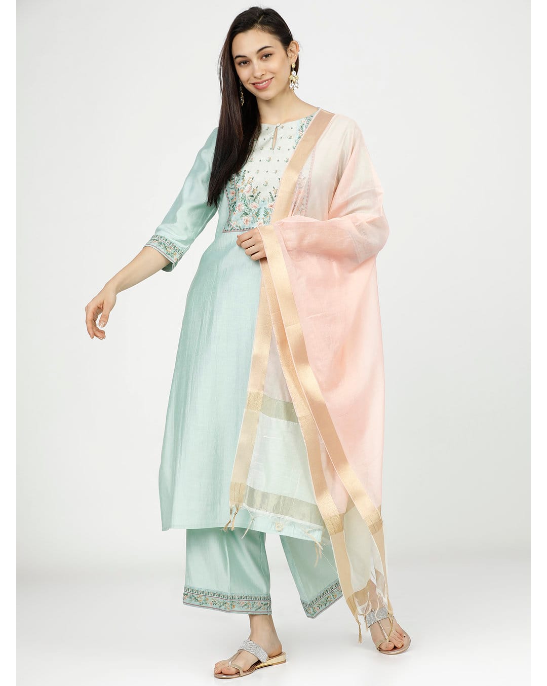 Blended Printed Palazzo SuitSet