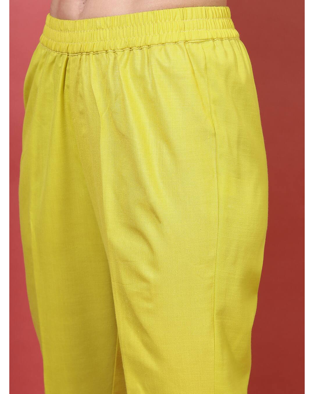 Polyester Embroidered ethnic pant  SuitSet view 4