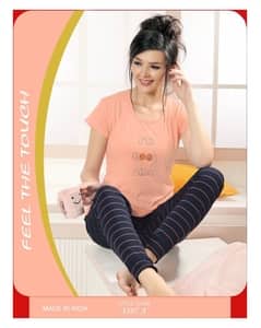 Cotton Printed T-Shirt & Pyjamas Set view 3