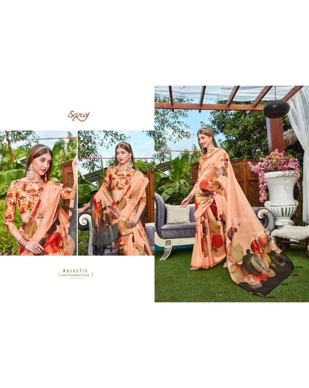 Organza Printed Regular Saree
