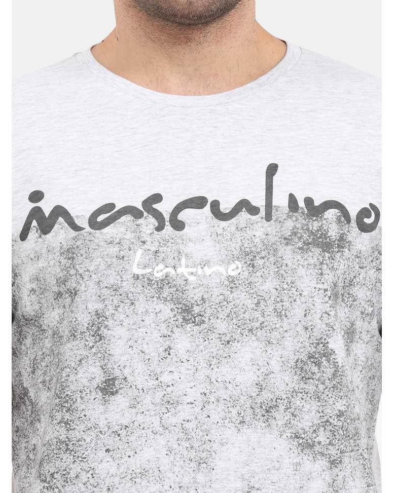 Cotton Printed Regular Fit Round Tshirts view 11