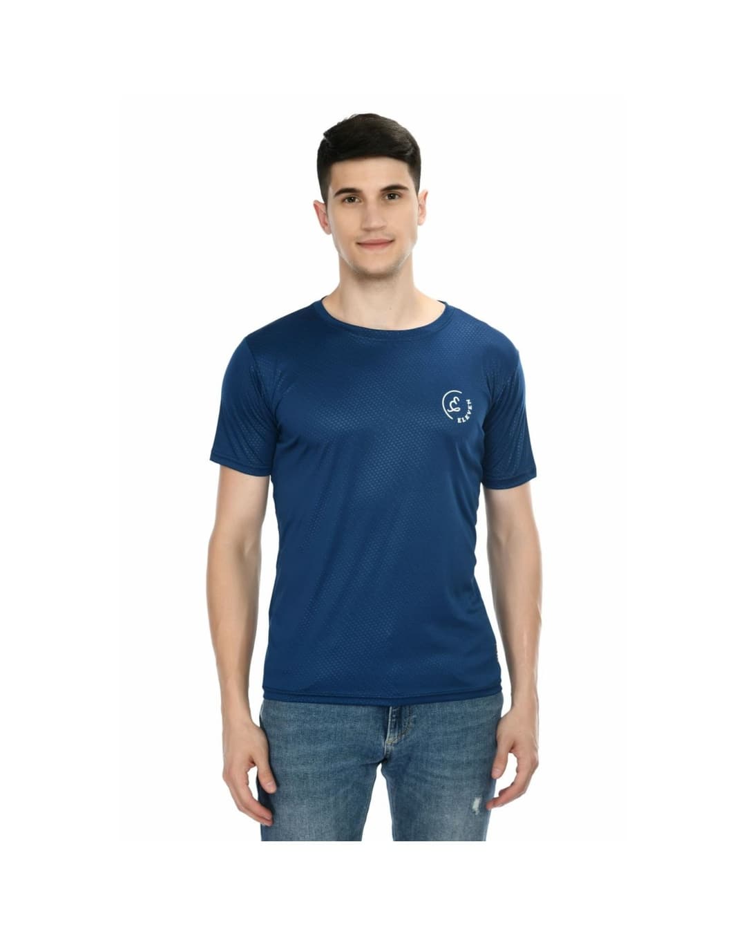 Polyester Solid Regular Fit Round Tshirts