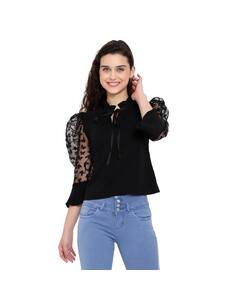 Crepe Lace Top view 3