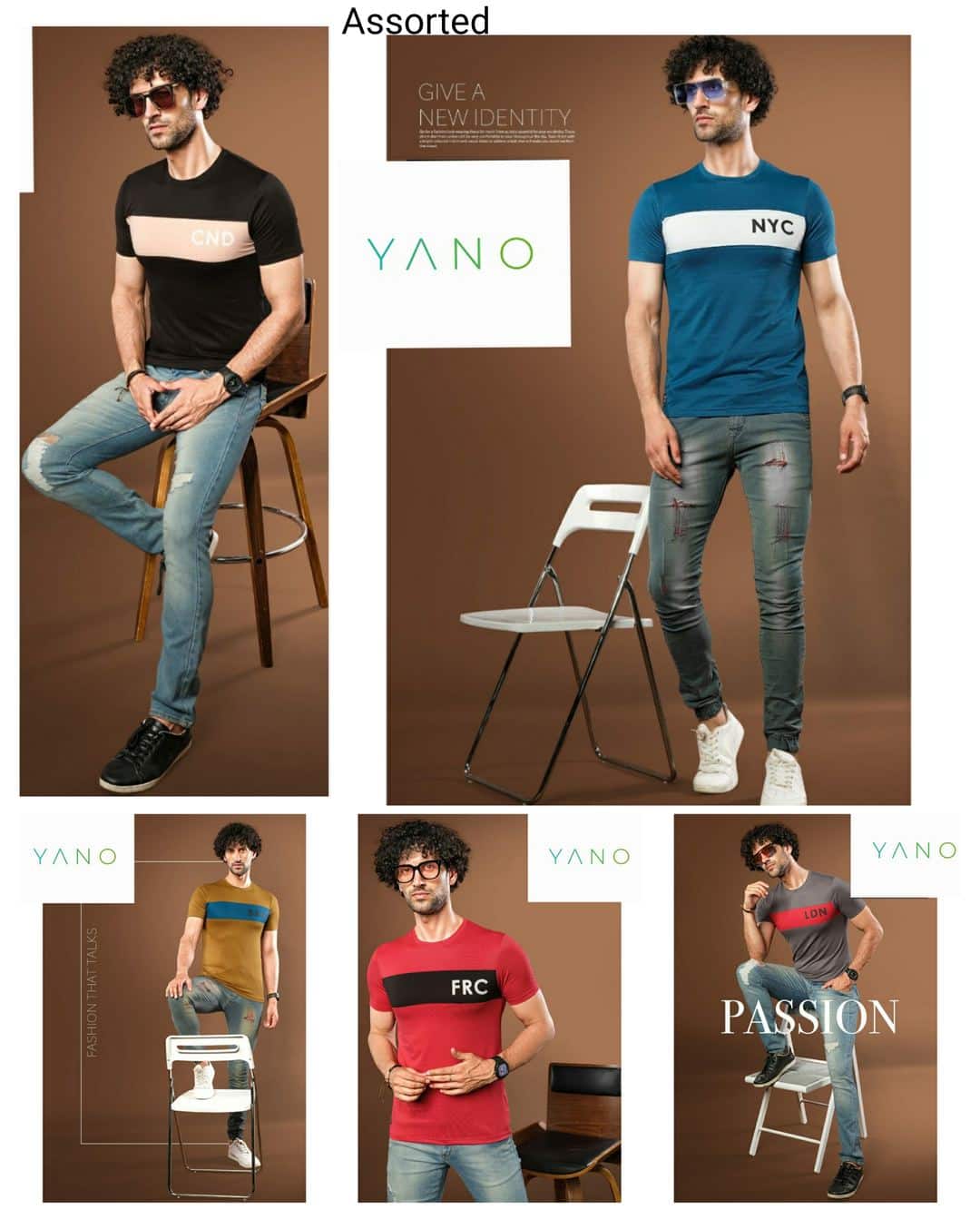 Cotton Colour-block Regular Fit Round Tshirts