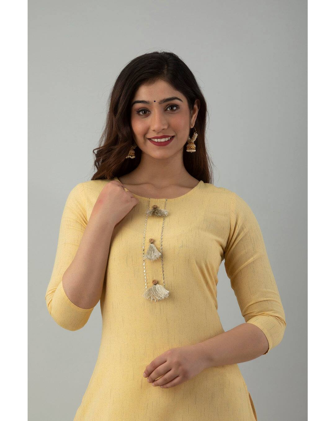 Dobby Solid Straight Kurta view 5