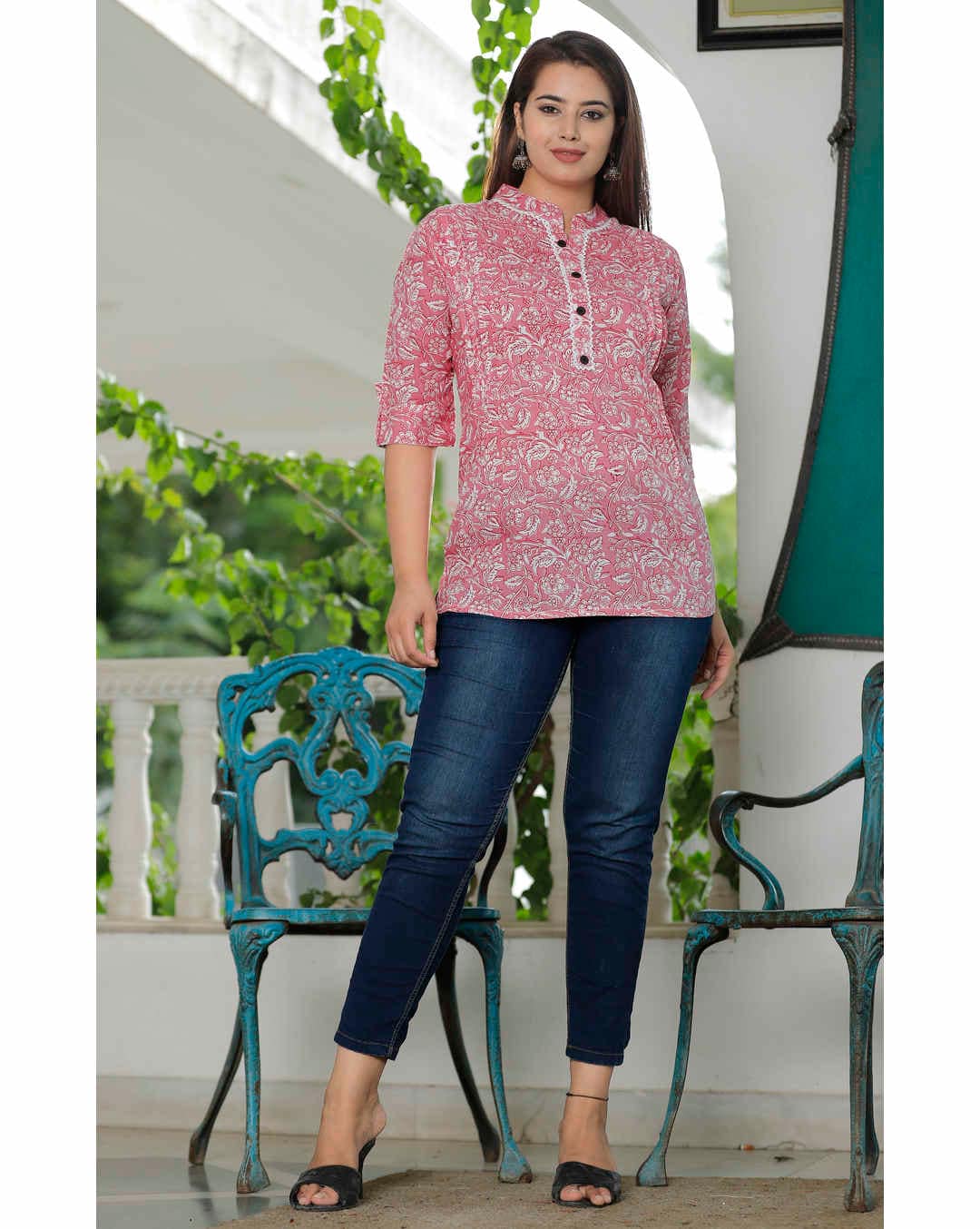 Rayon Floral Tunic view 3