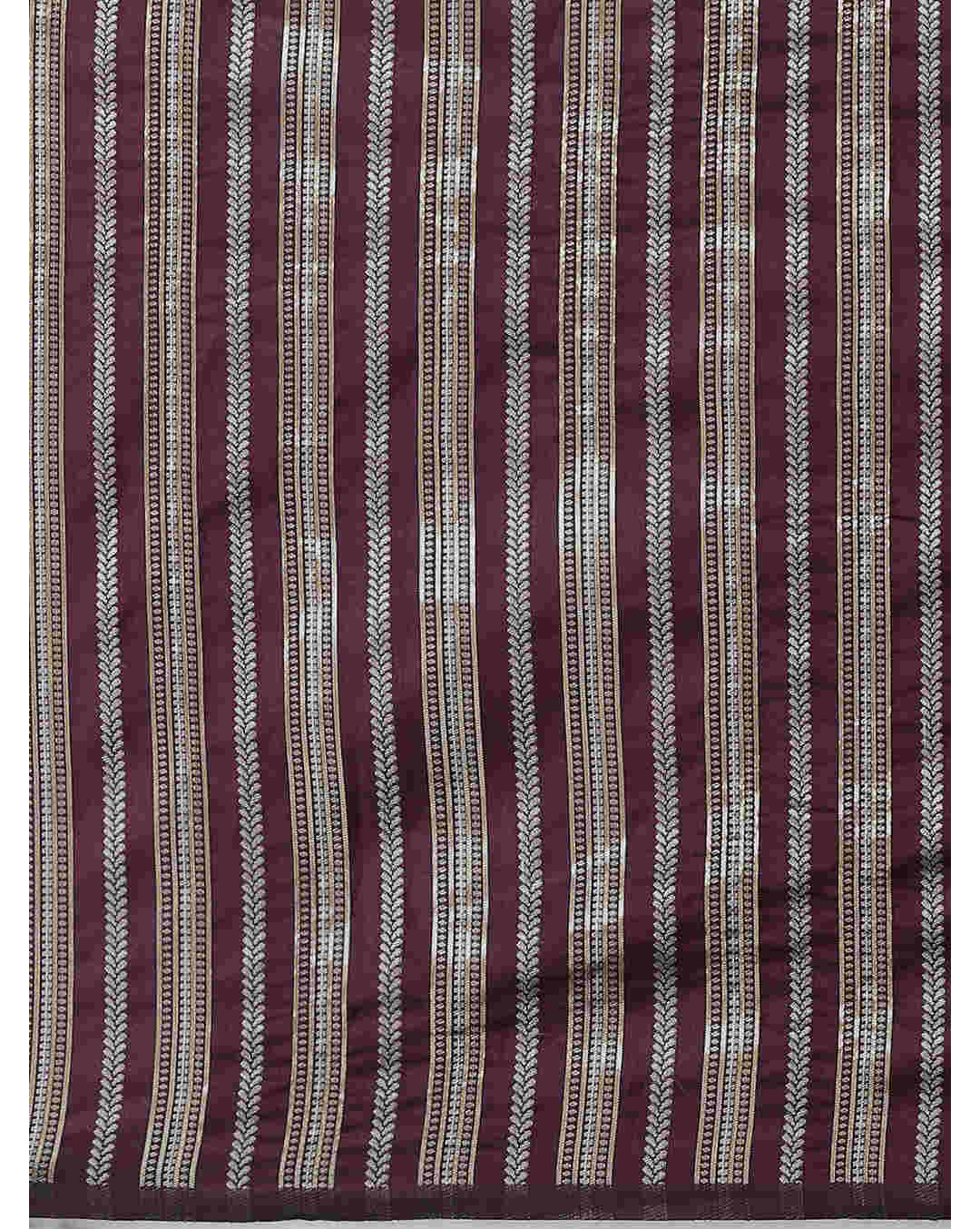 Kanjeevaram Stripes Regular Saree view 4