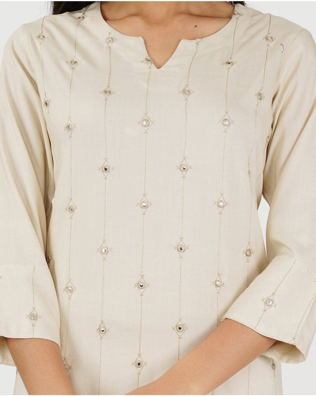 Rayon Printed Straight Kurta view 4