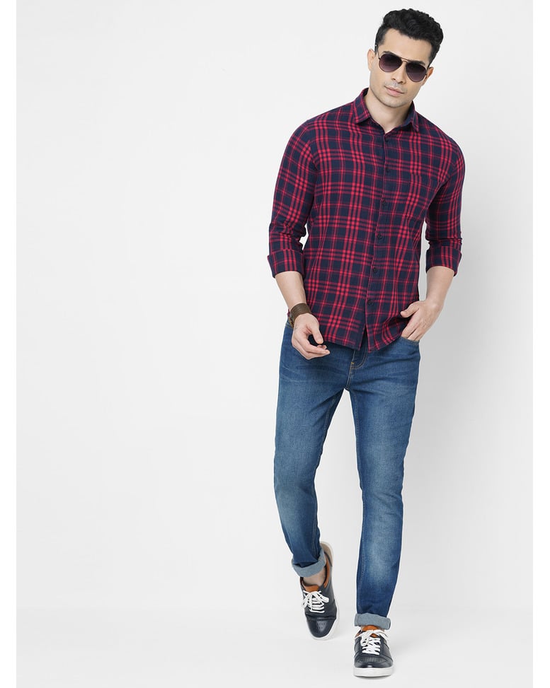 Cotton Checks Casual Shirts view 14