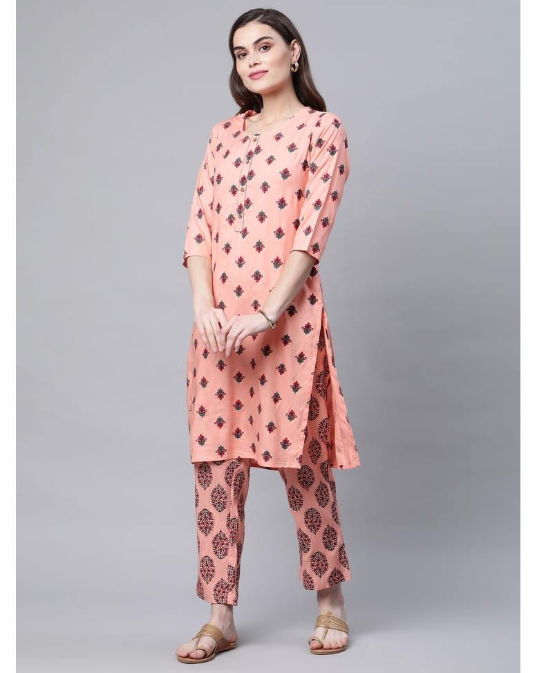 Rayon Printed Ethnic Pants  SuitSet view 14