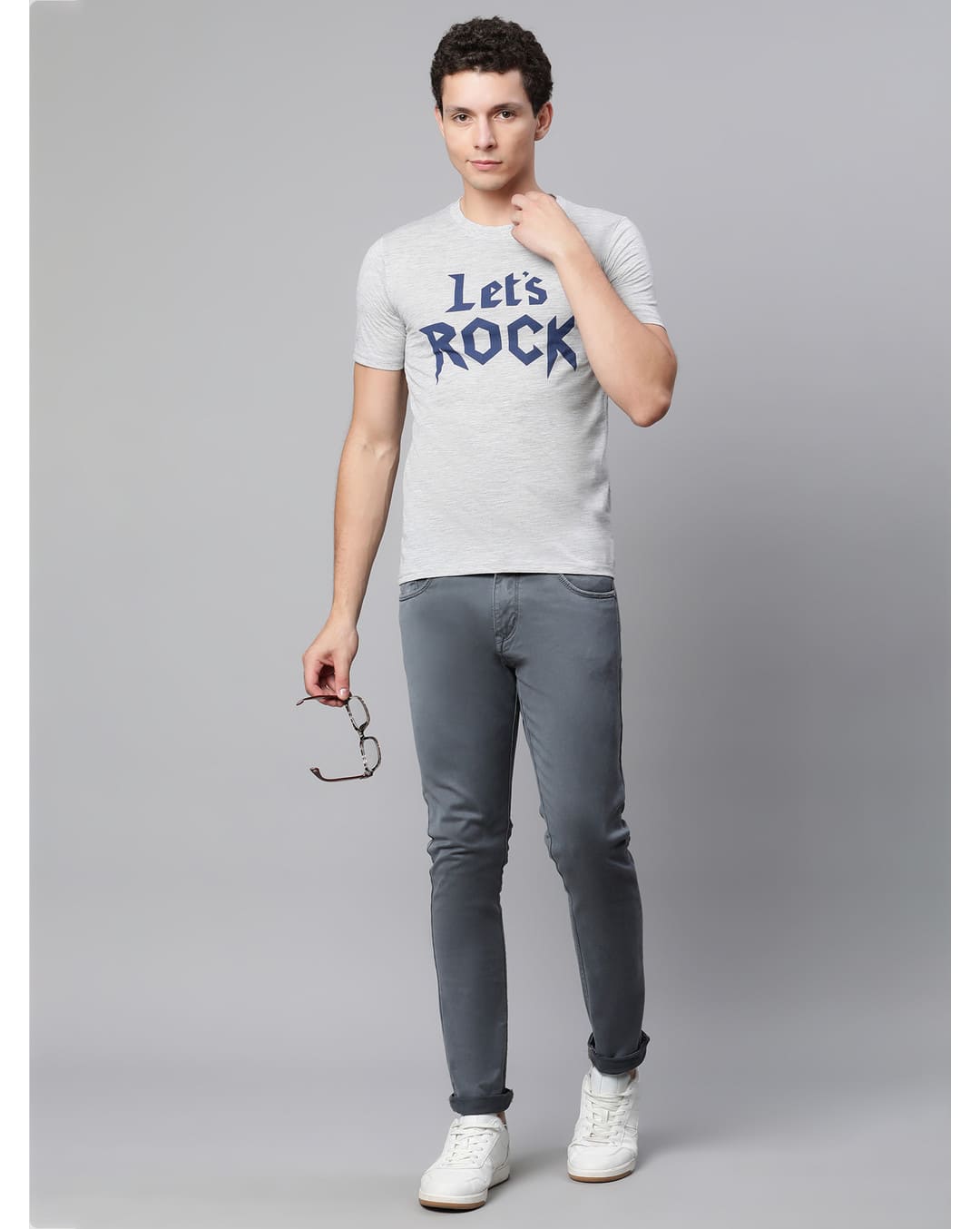 Polyester Printed Slim Fit Round tshirt view 5