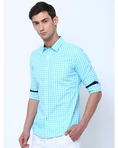 Cotton Checks Shirt view 12