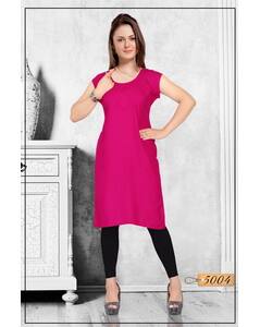 Rayon Solid Straight Kurta view 3