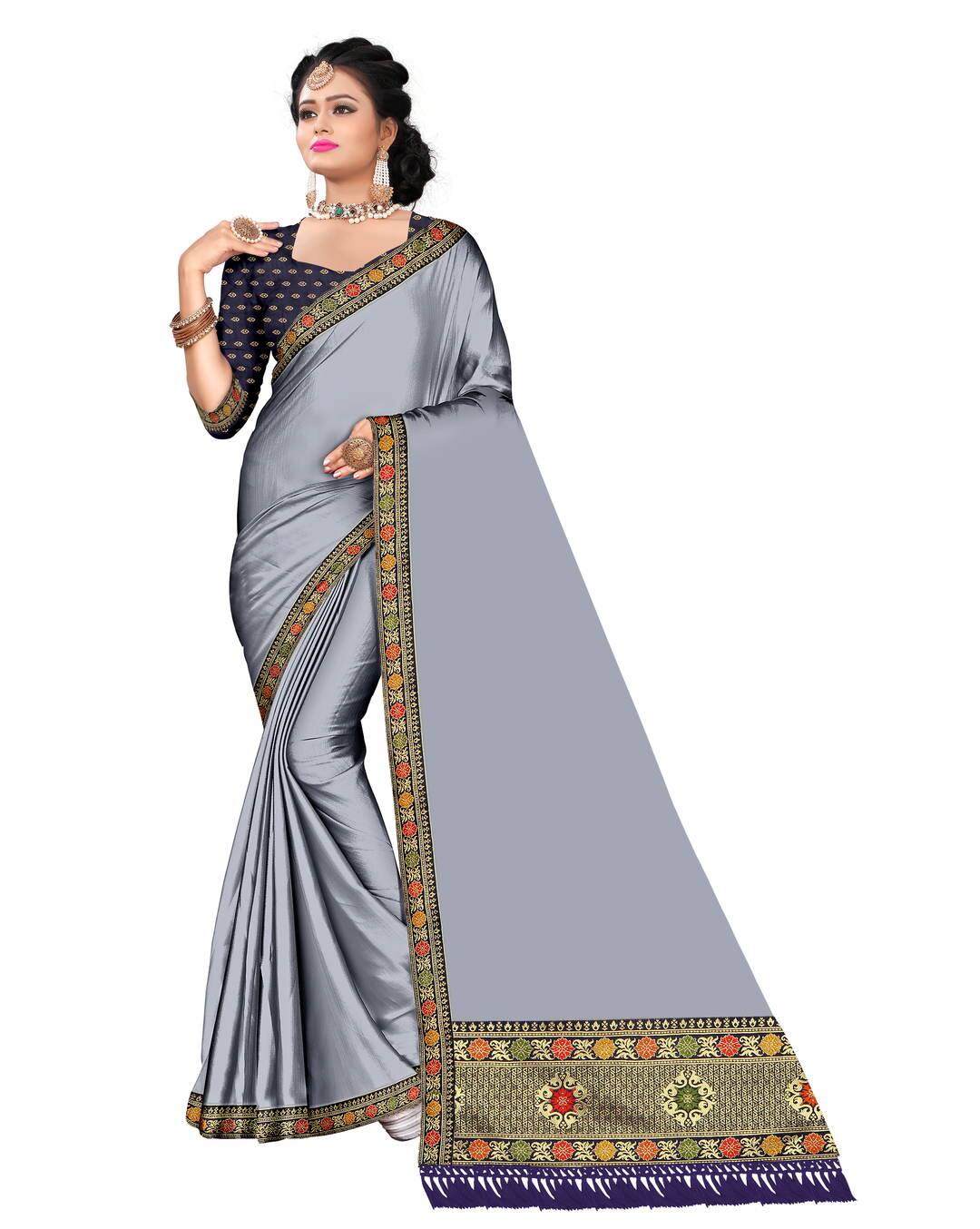 Silk Solid Regular Saree