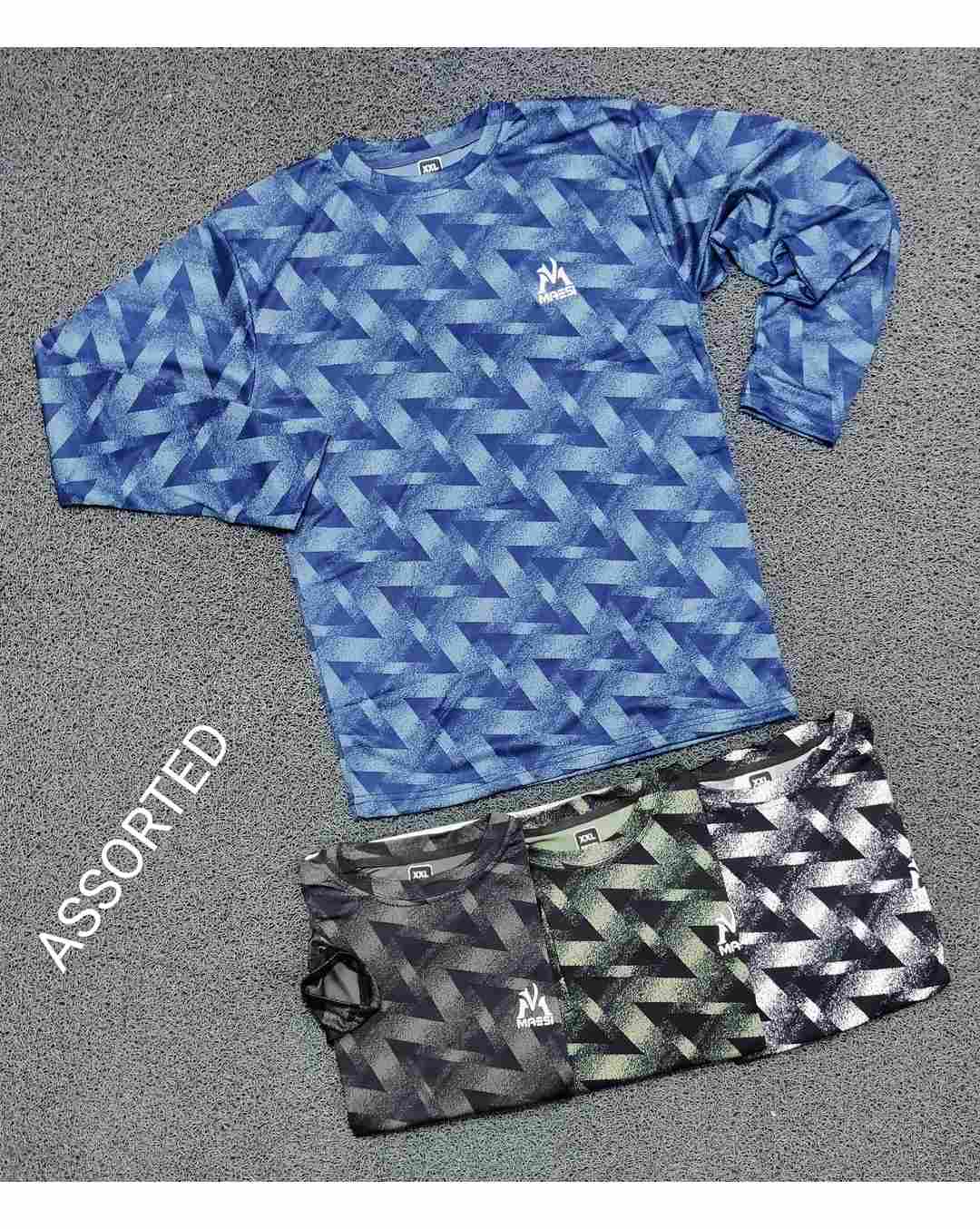 Polyester Colour-block Regular Fit Round Tshirts