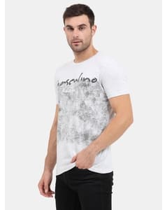 Cotton Printed Regular Fit Round Tshirts view 6