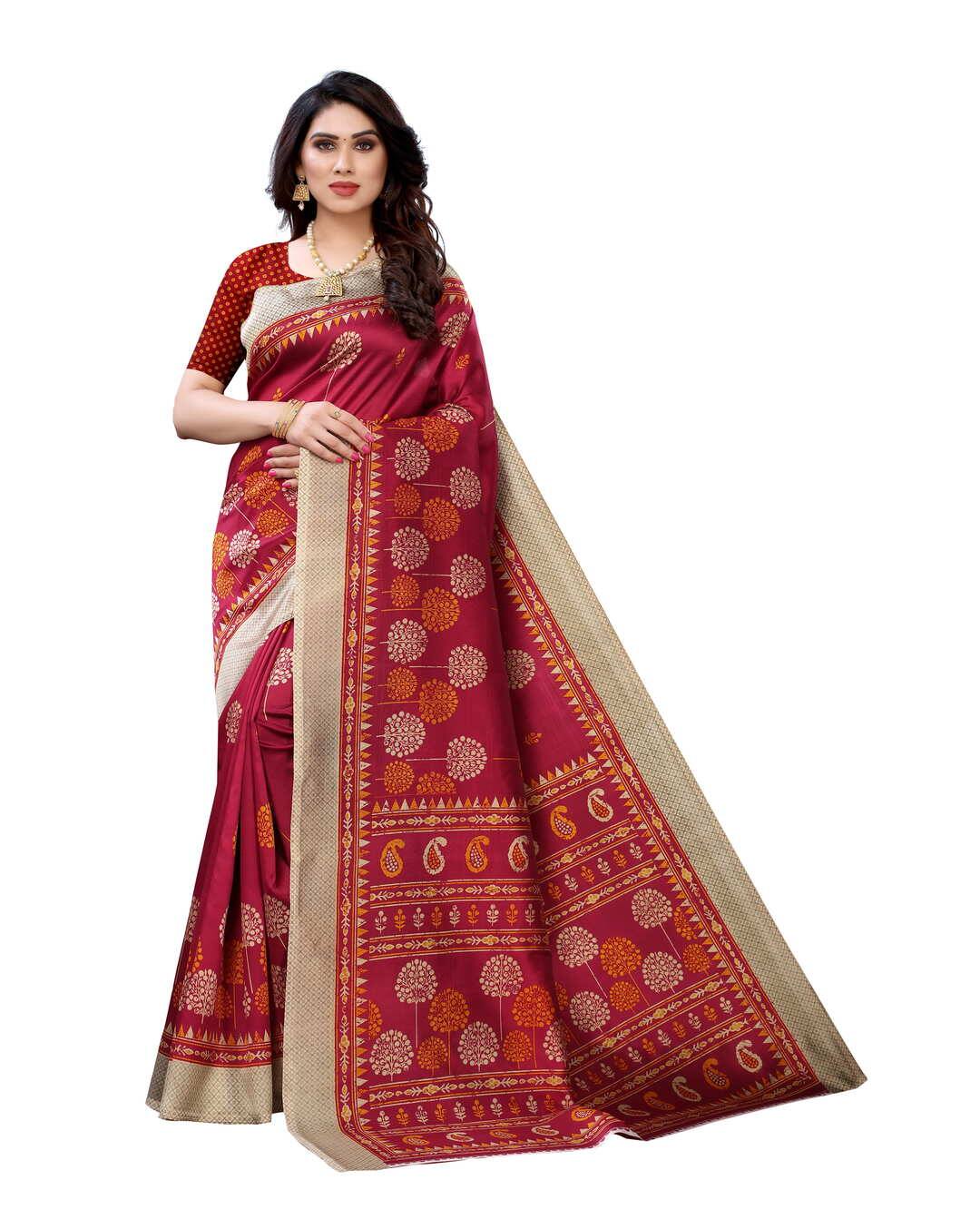 Art Silk Printed Regular Saree