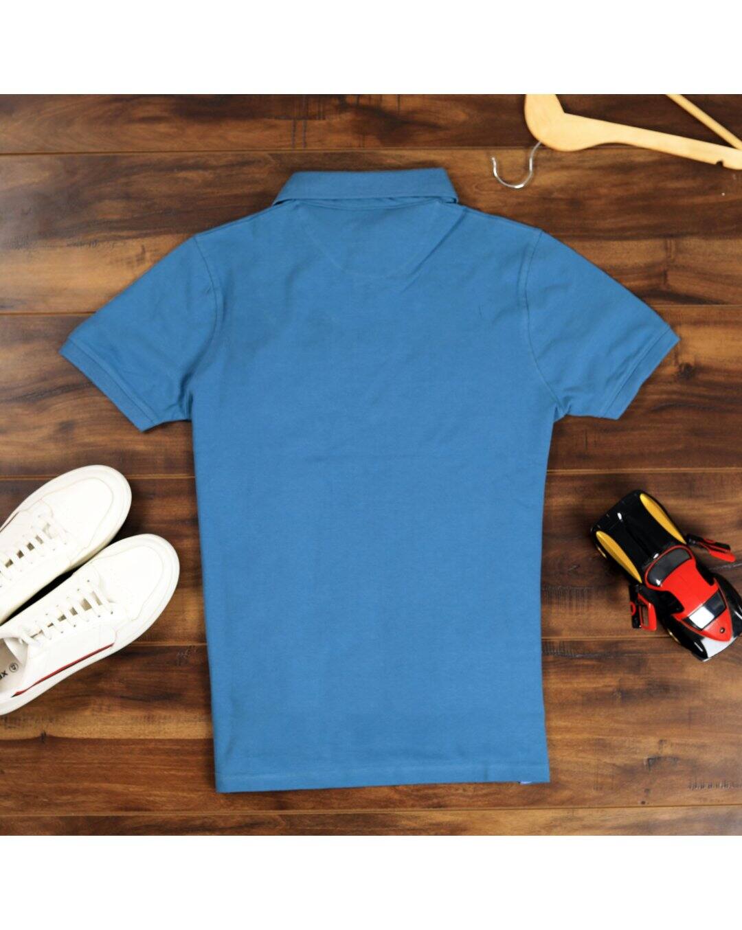 Cotton Solid Regular Fit Polo Tshirts view 2