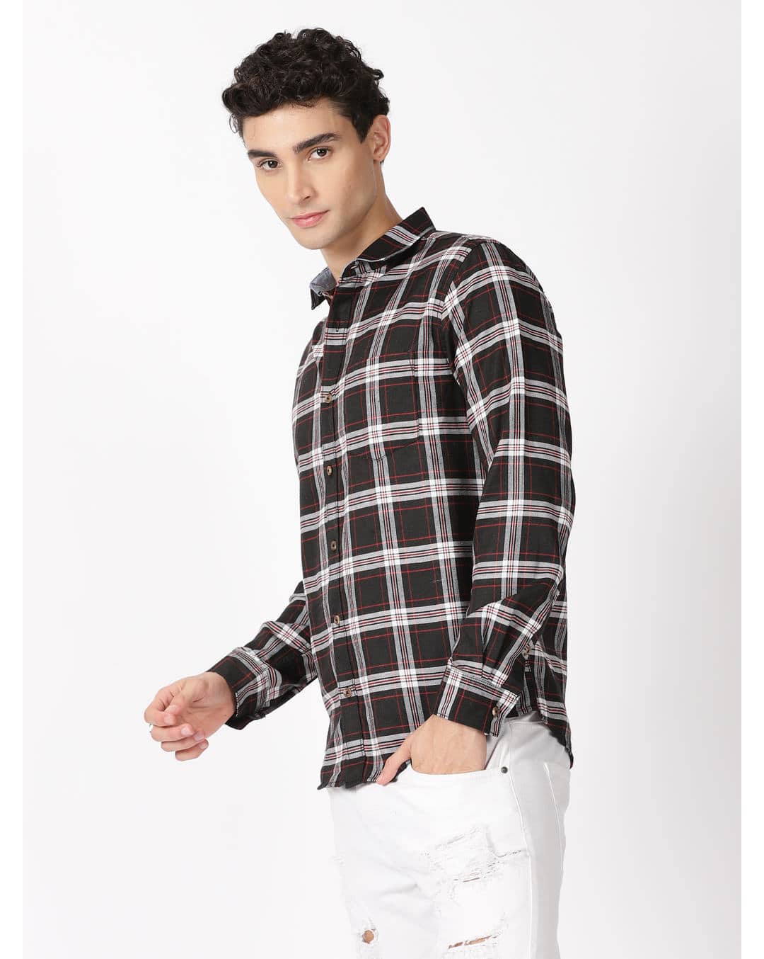 Polyester Checks Casual Shirts view 5