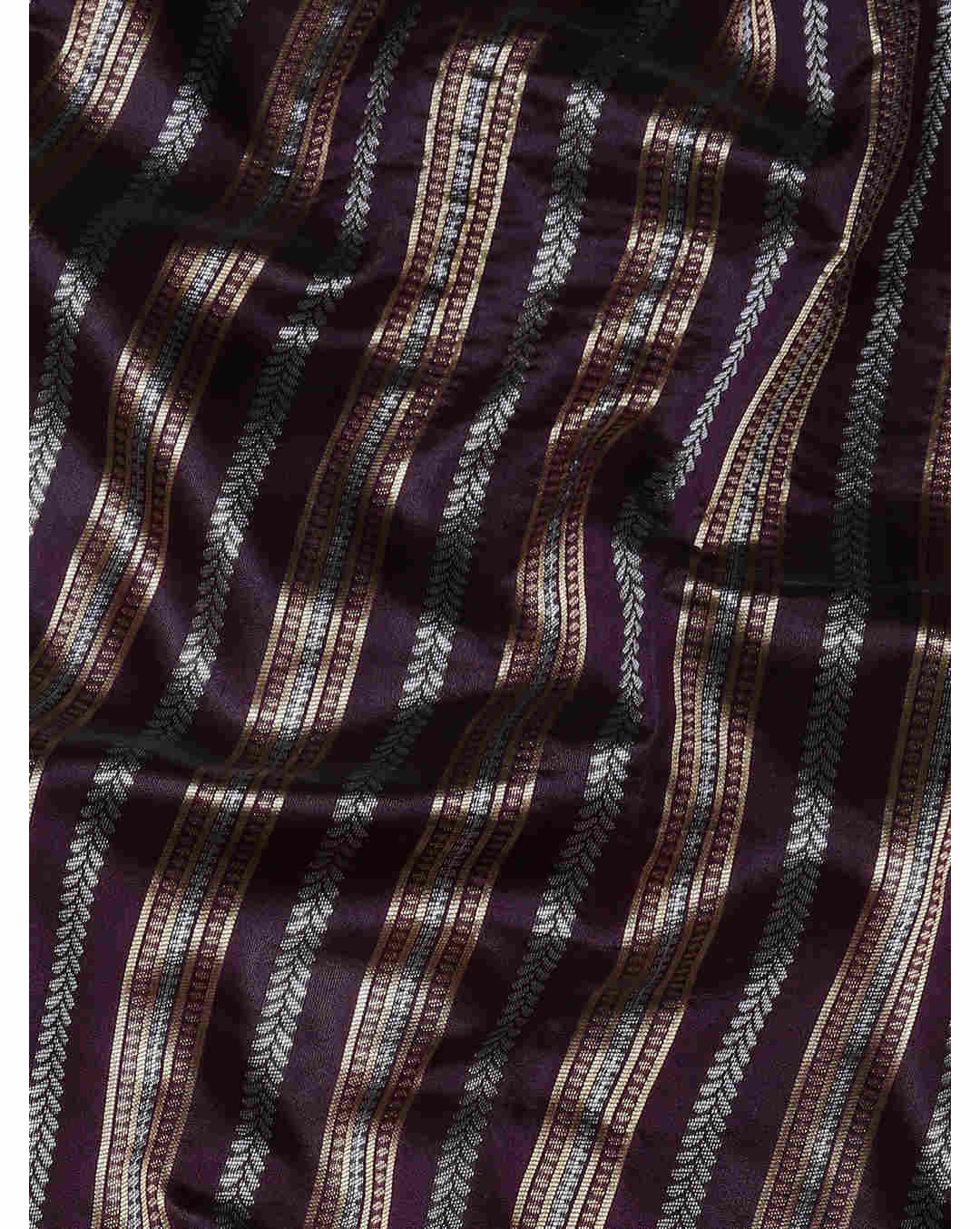 Kanjeevaram Stripes Regular Saree view 6