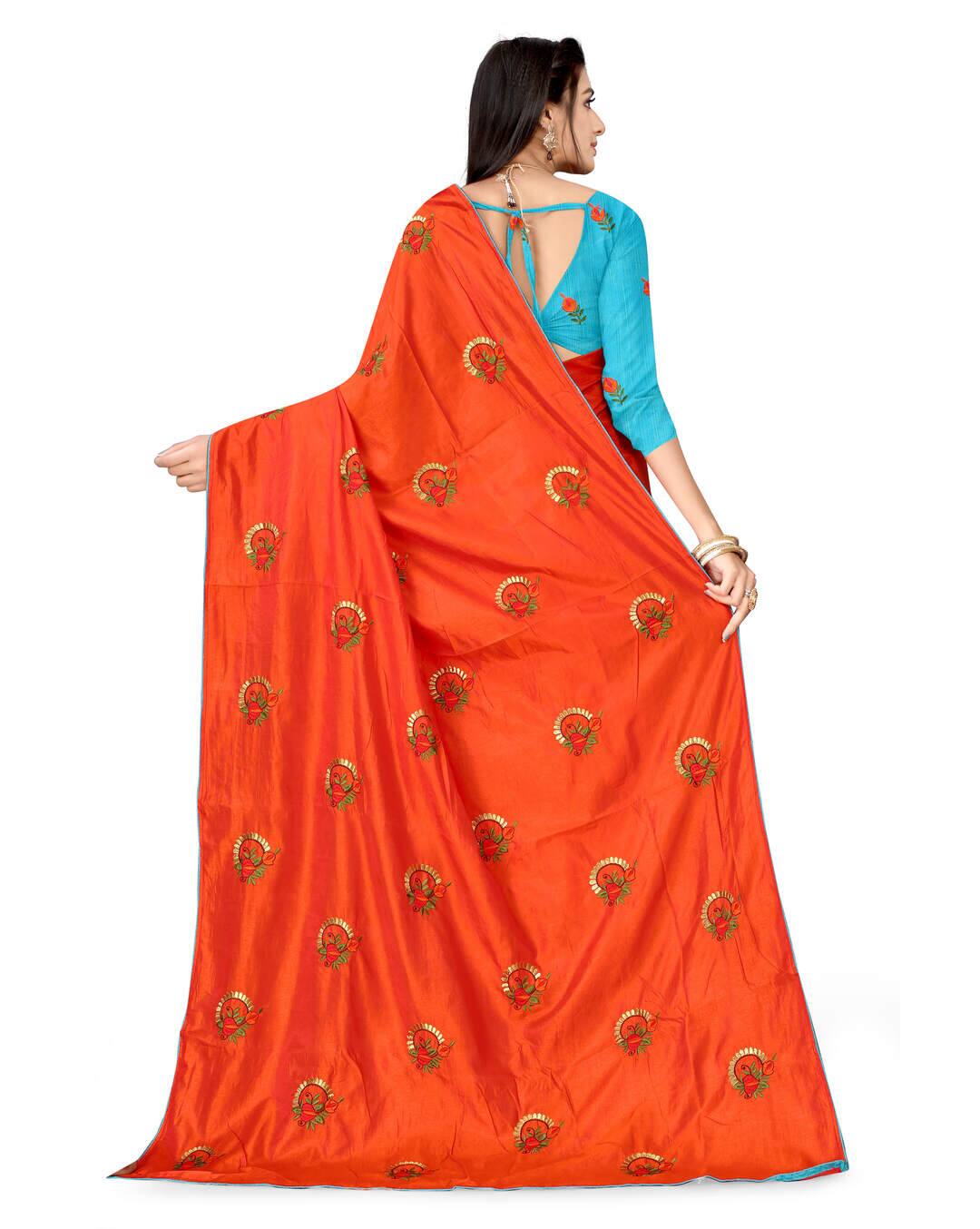 Sana Silk Embroidered Regular Saree view 2