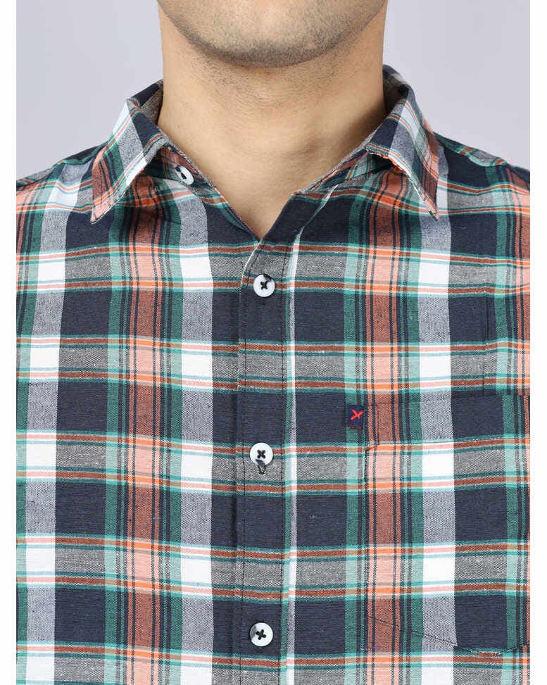Blended Checks Casual Shirts view 14