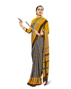 Crepe Printed Regular Saree view 3