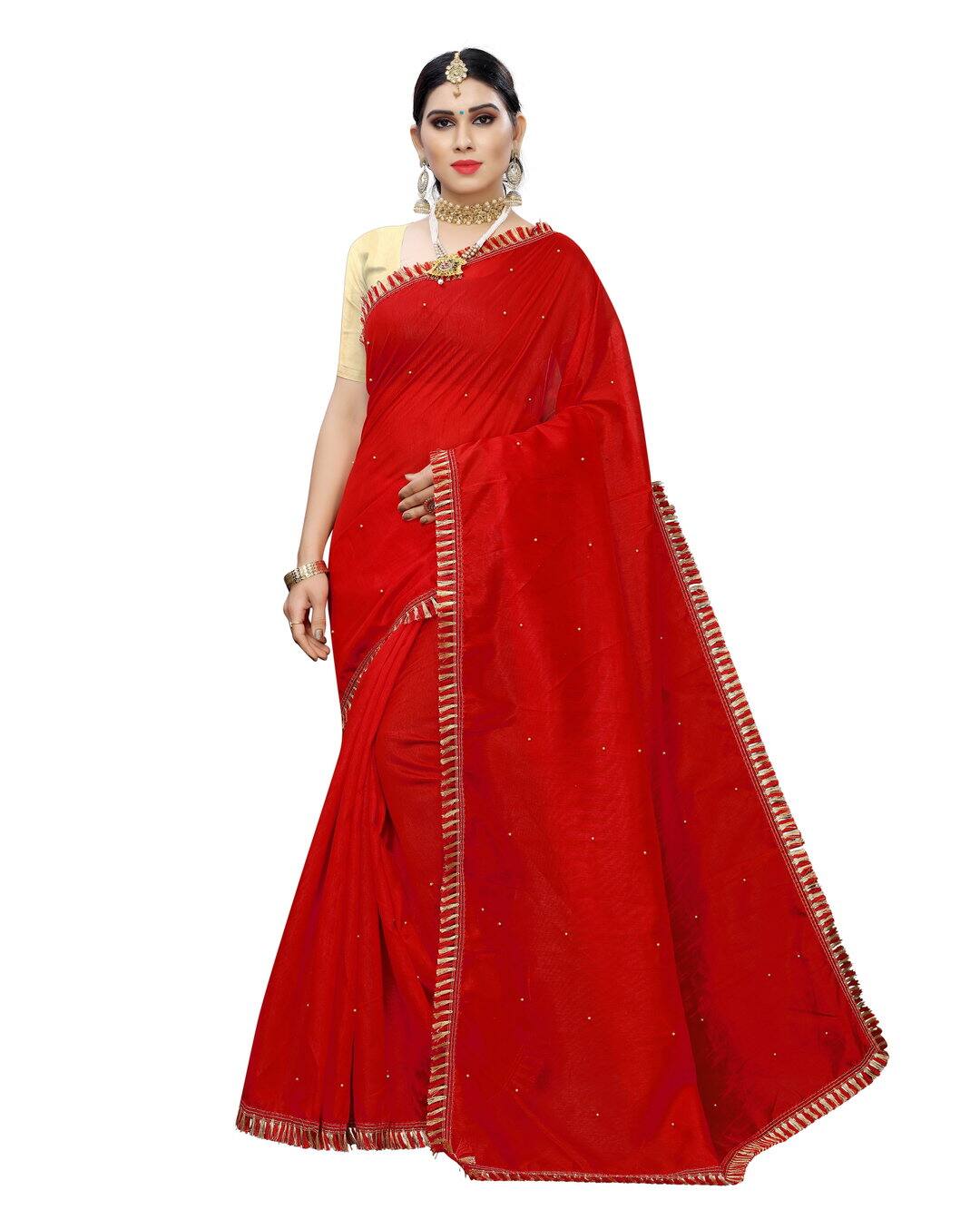 Linen Lace Regular Saree