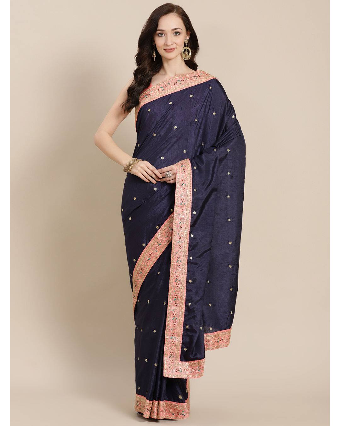 Silk Embroidered Regular Saree