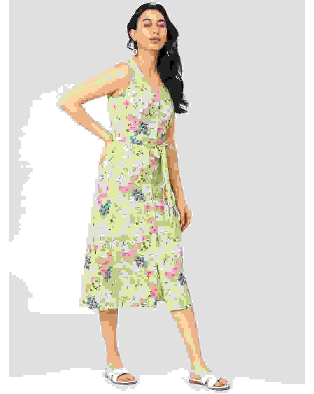 Polyester Printed A-line Dress view 4