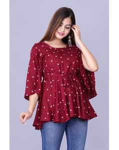 Rayon Printed Top view 3