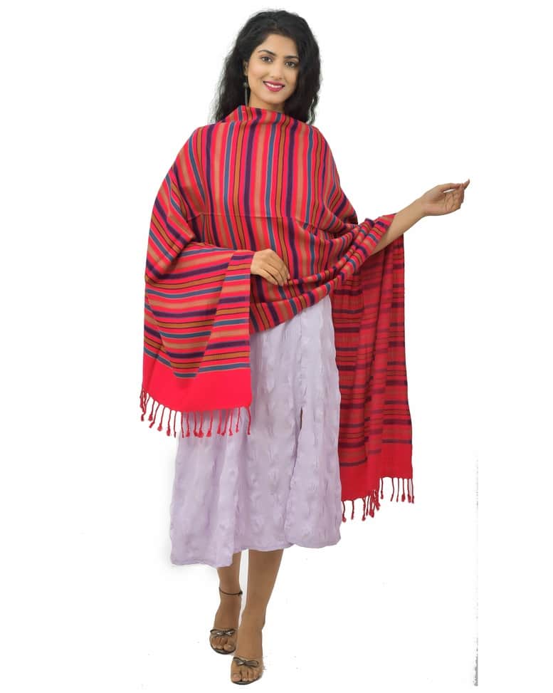 Wool Stripes Shawl
