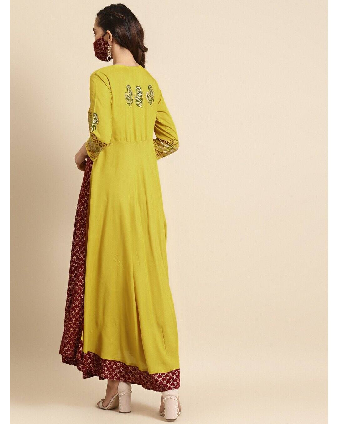 Rayon Printed Fit and Flare Dress view 2