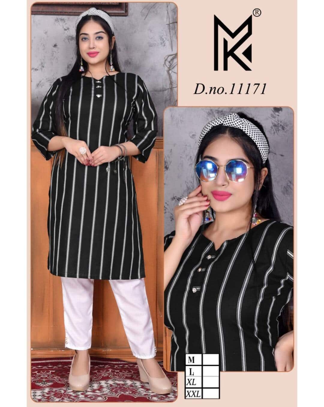 Cotton Stripes Ethnic Pants SuitSet