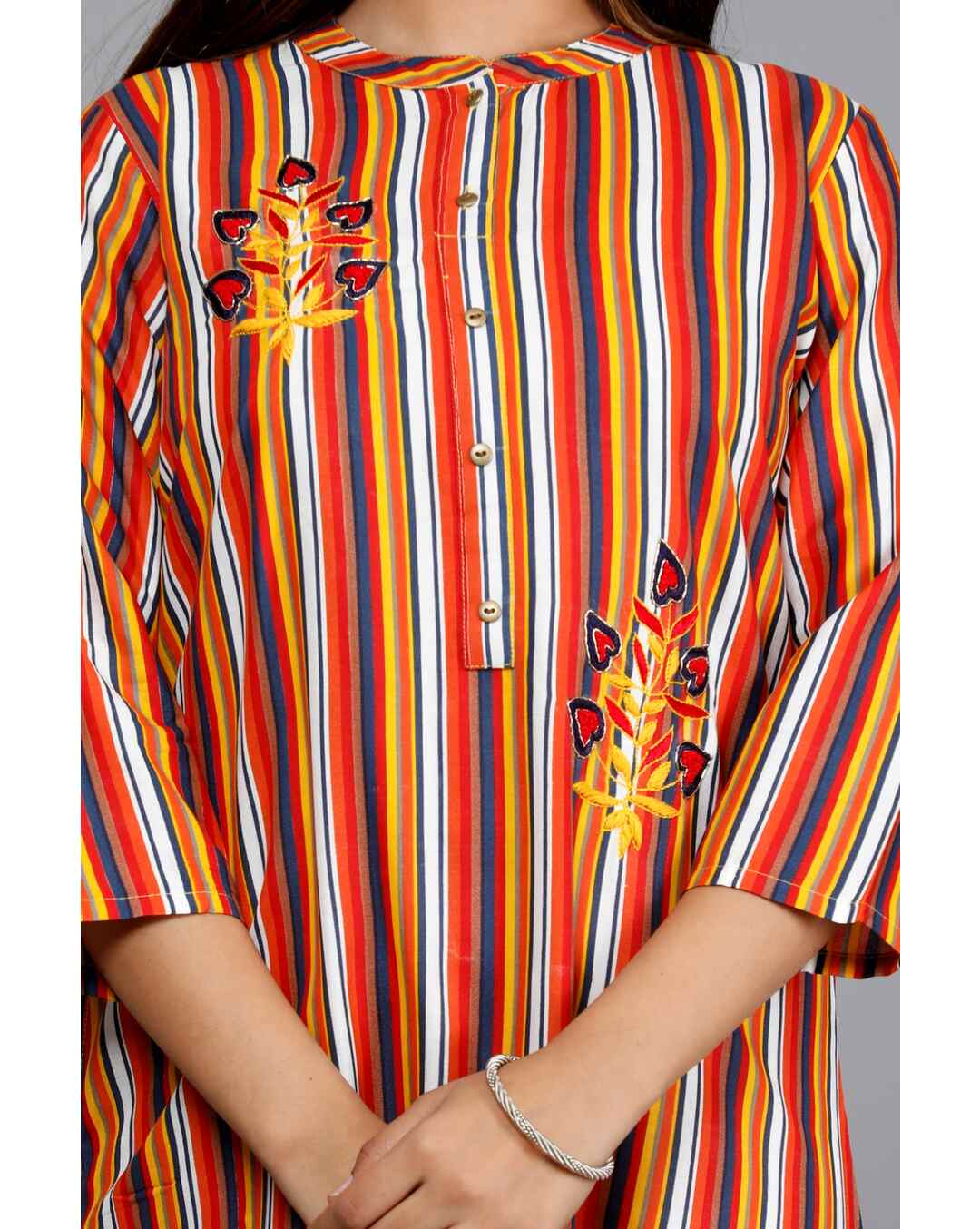 Cotton Printed A-line Kurta view 5