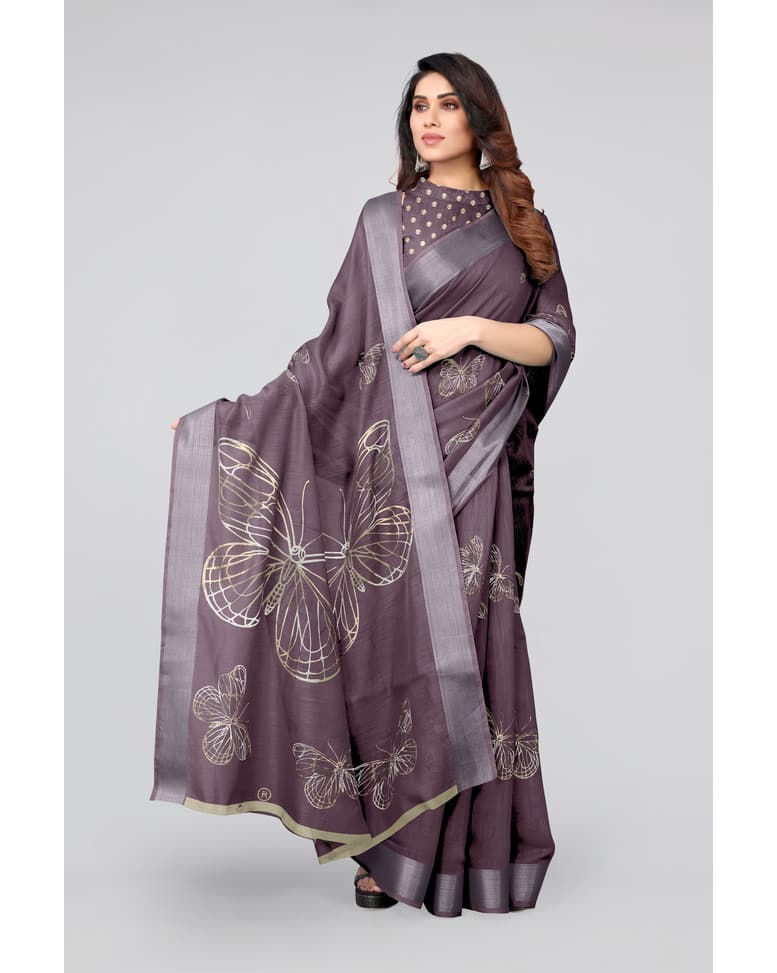 Cotton Foil Print Regular Saree view 5
