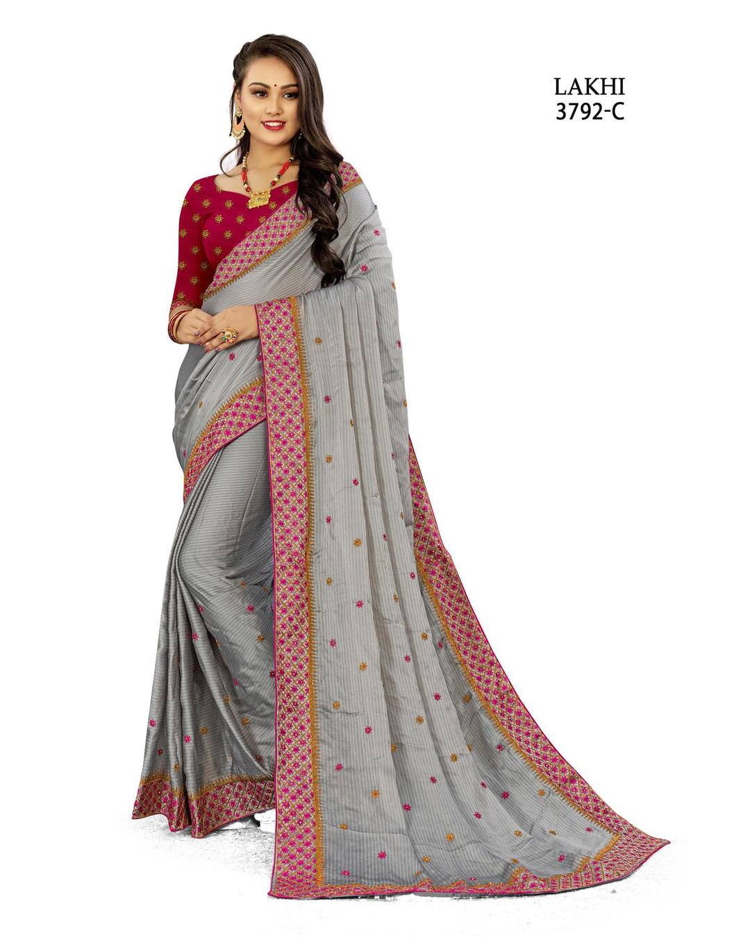 Silk Embroidered Regular Saree
