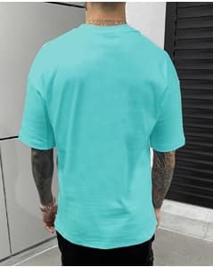 Polyester Cotton Printed Slim Fit Round Tshirts view 6