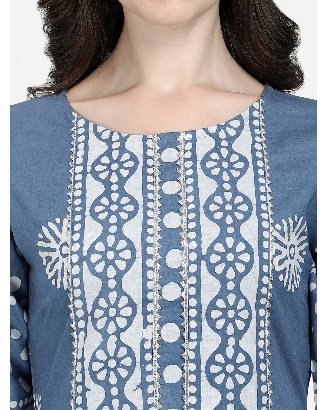 Cotton Printed Straight  Kurta view 6