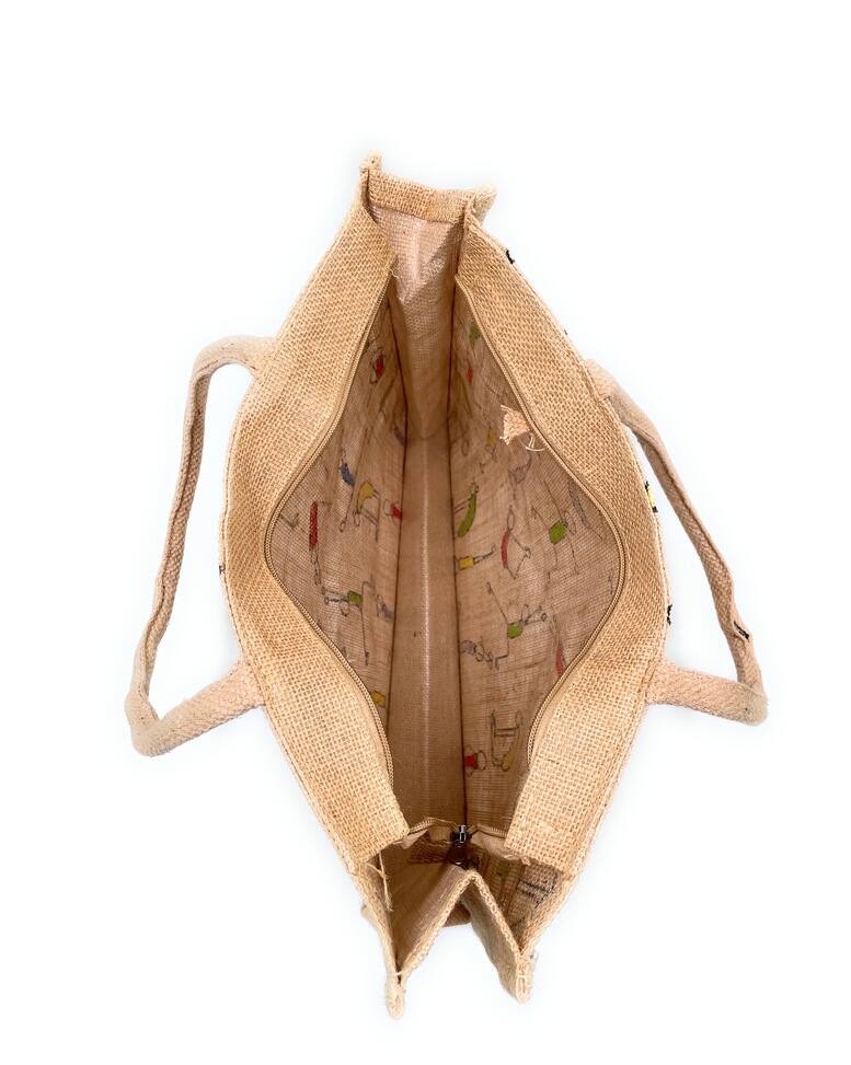 SNT NATIONAL Jute Tote Bag