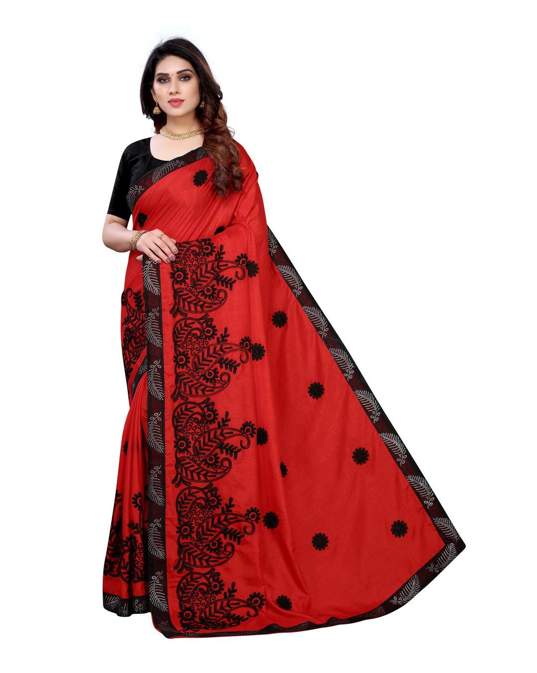 Silk Embroidered Regular Saree
