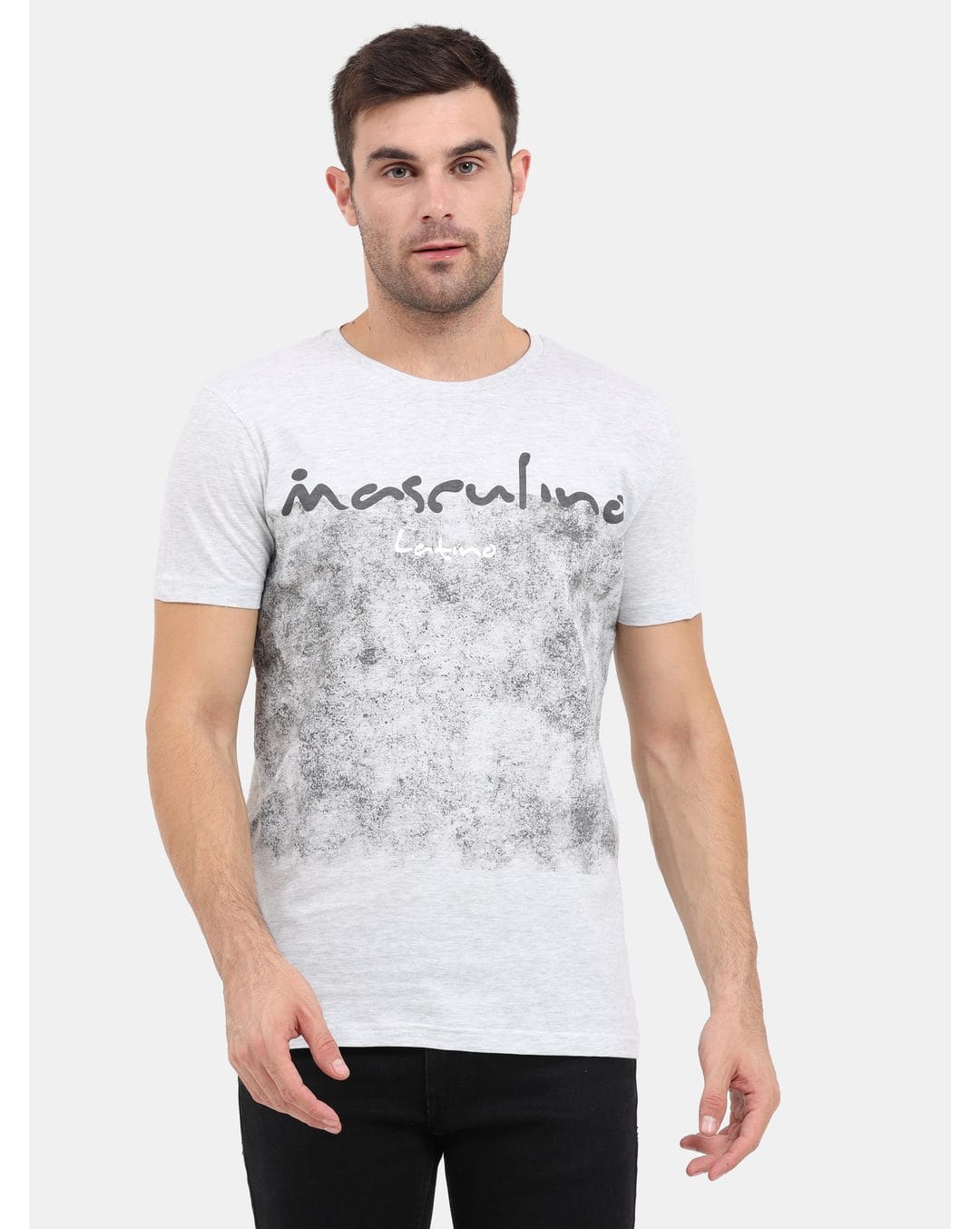 Cotton Printed Regular Fit Round Tshirts