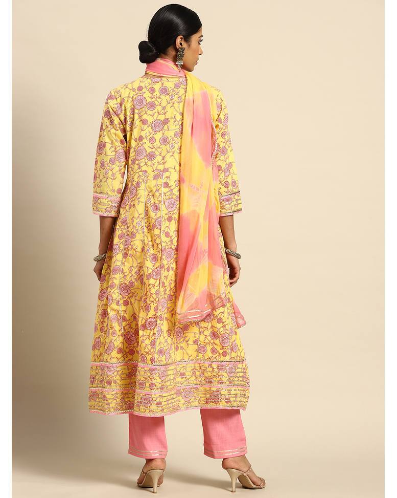 Cotton Mix Printed Ethnic Pants SuitSet view 2