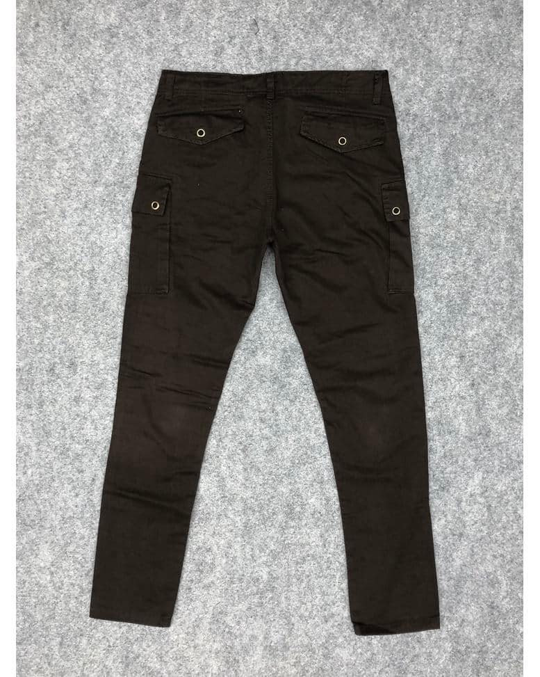 Cotton Solid Cargo Pants view 5