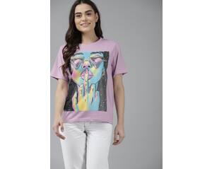 Cotton Printed Round Neck T-shirt view 3