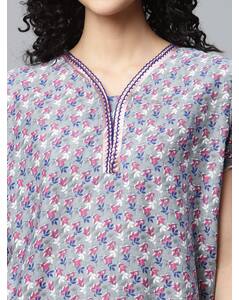 Cotton Long Nighti view 12