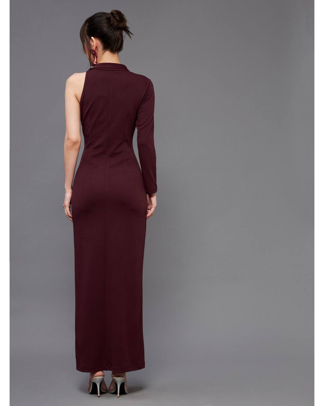 Polyester Embellished Fit and Flare Dress view 2
