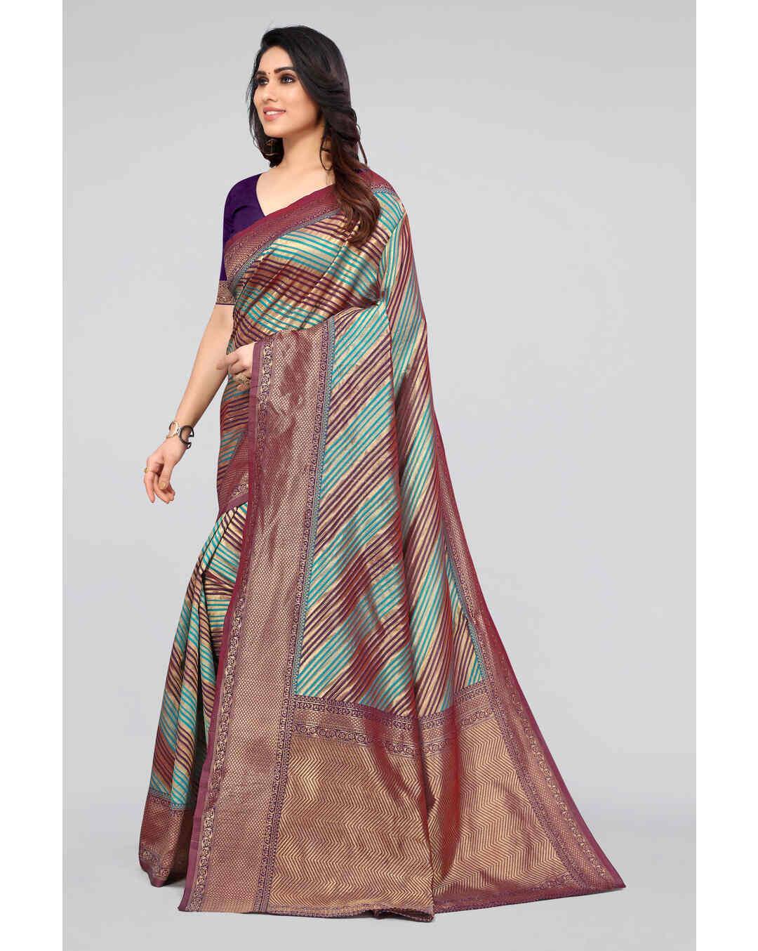 Banarasi All over print Regular Saree view 3