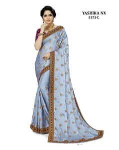 Georgette Embroidered Regular Saree view 3