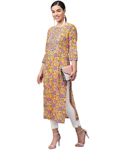 Cotton Printed Straight Kurta view 12